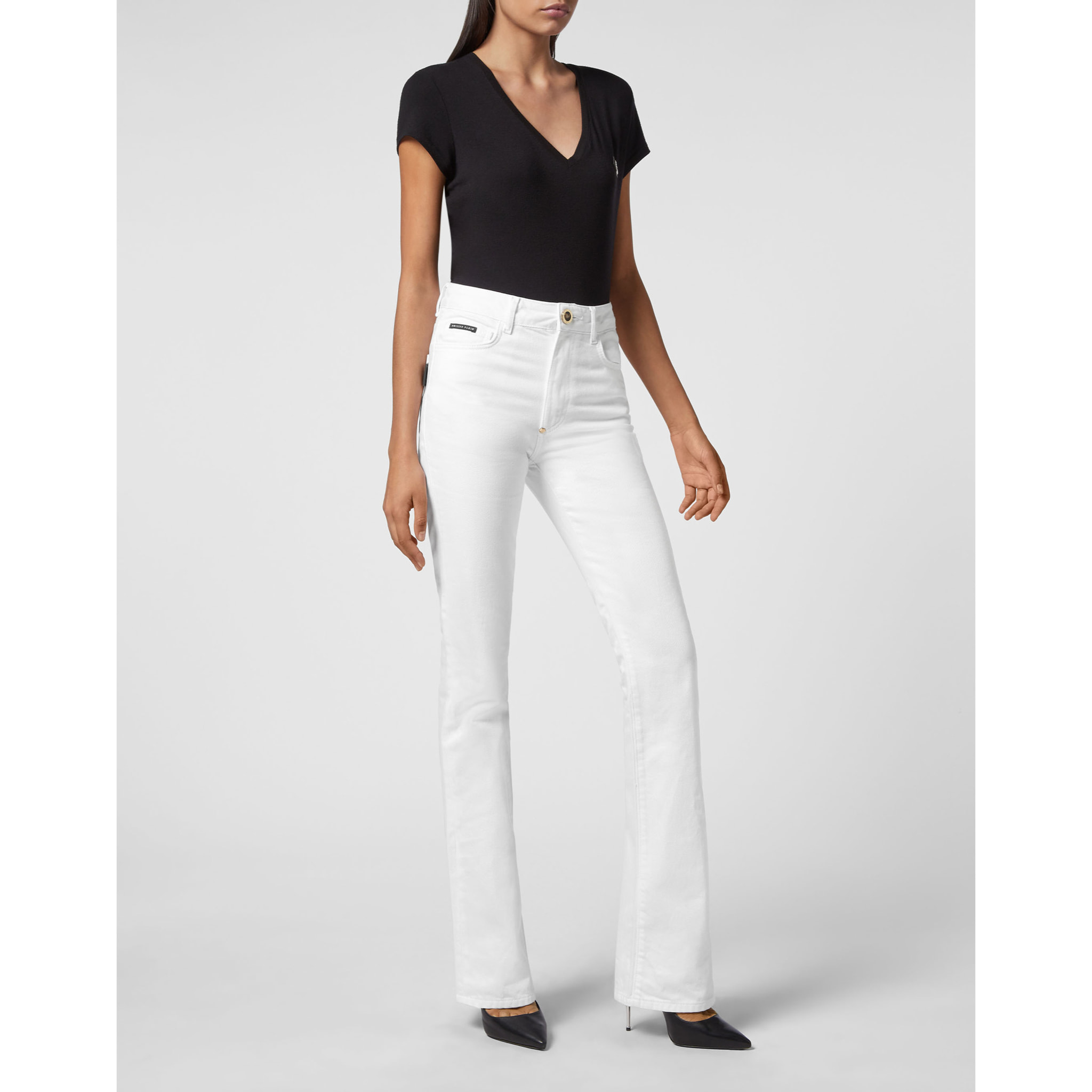 PHILIPP PLEIN Vaqueros Flare Fit SKULL