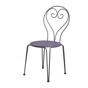 Ensemble table et chaises de jardin  - Anthracite - CASABLANCA