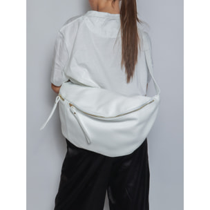 Borsa a tracolla da donna Made in Italy - Modello Caelia Plus - 100% pelle - 47.0 x 28.0 x 2.0 cm