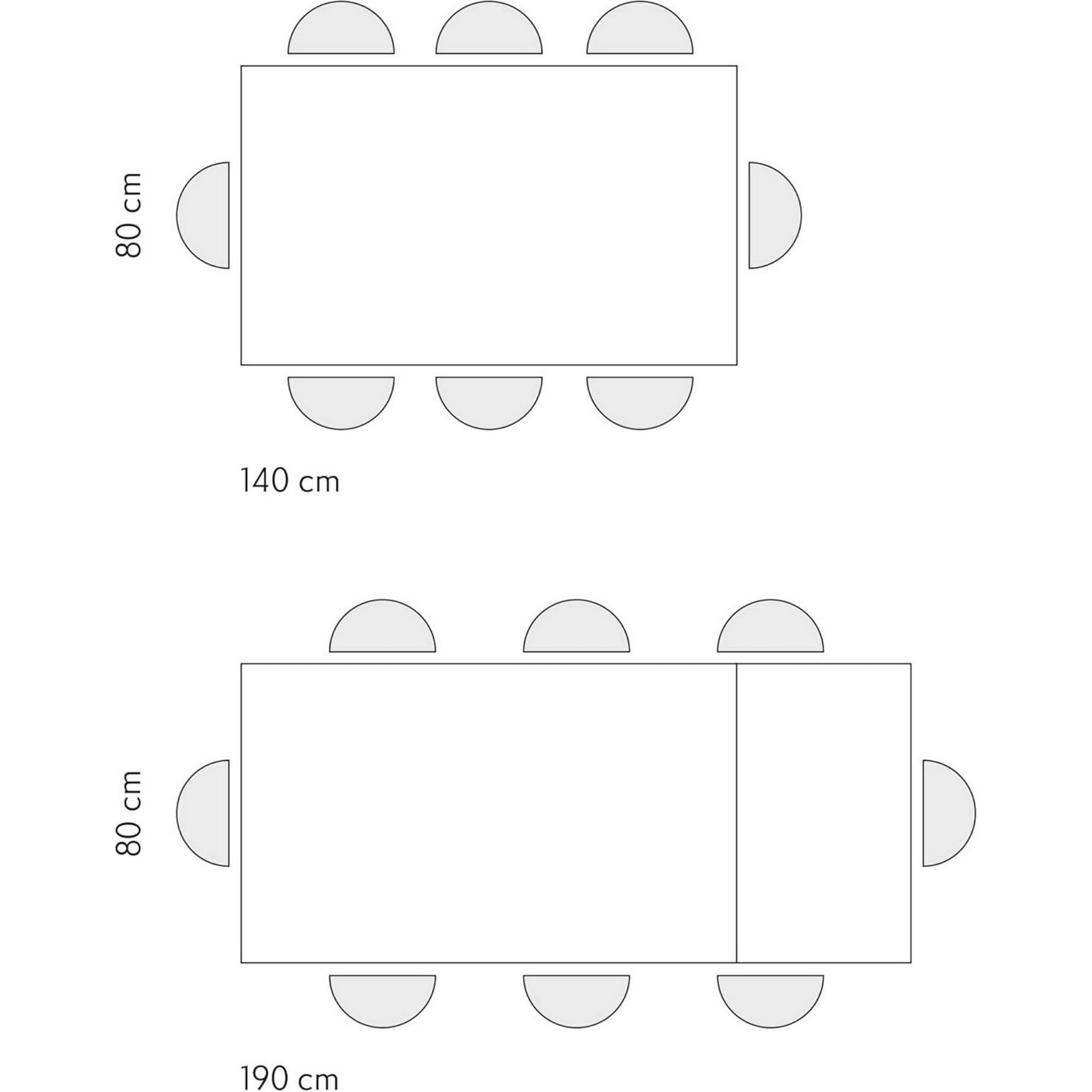 Tavolo VOLPAIA in legno, finitura rovere rustico e base in metallo verniciato bianco, allungabile 140x80 cm - 190x80 cm