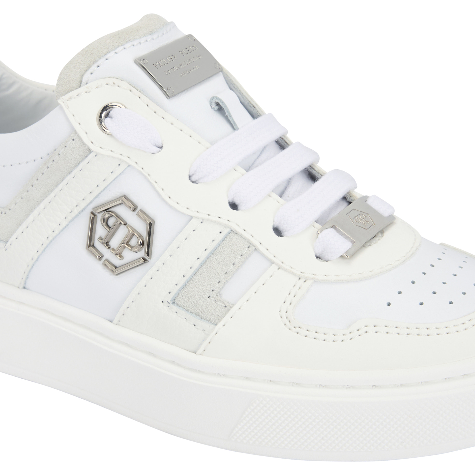 PHILIPP PLEIN Mix Materials Low-Top Sneakers