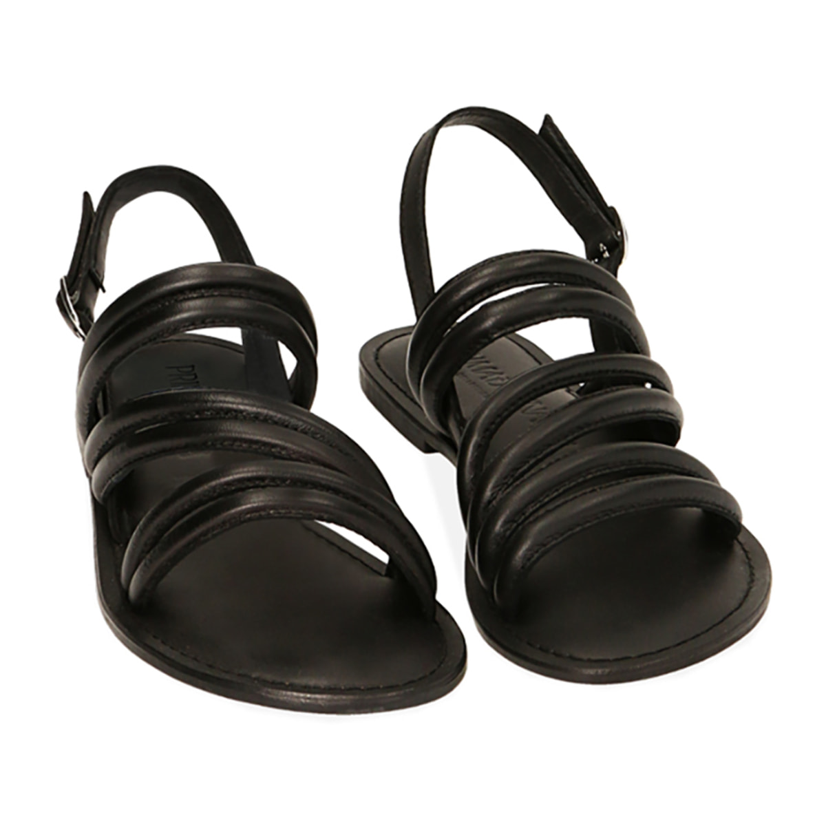 Sandalias de piel negras