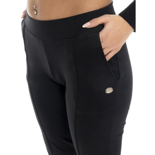 Pantalones plisados ​​de algodón sin forro polar para mujer de Leone Basic
