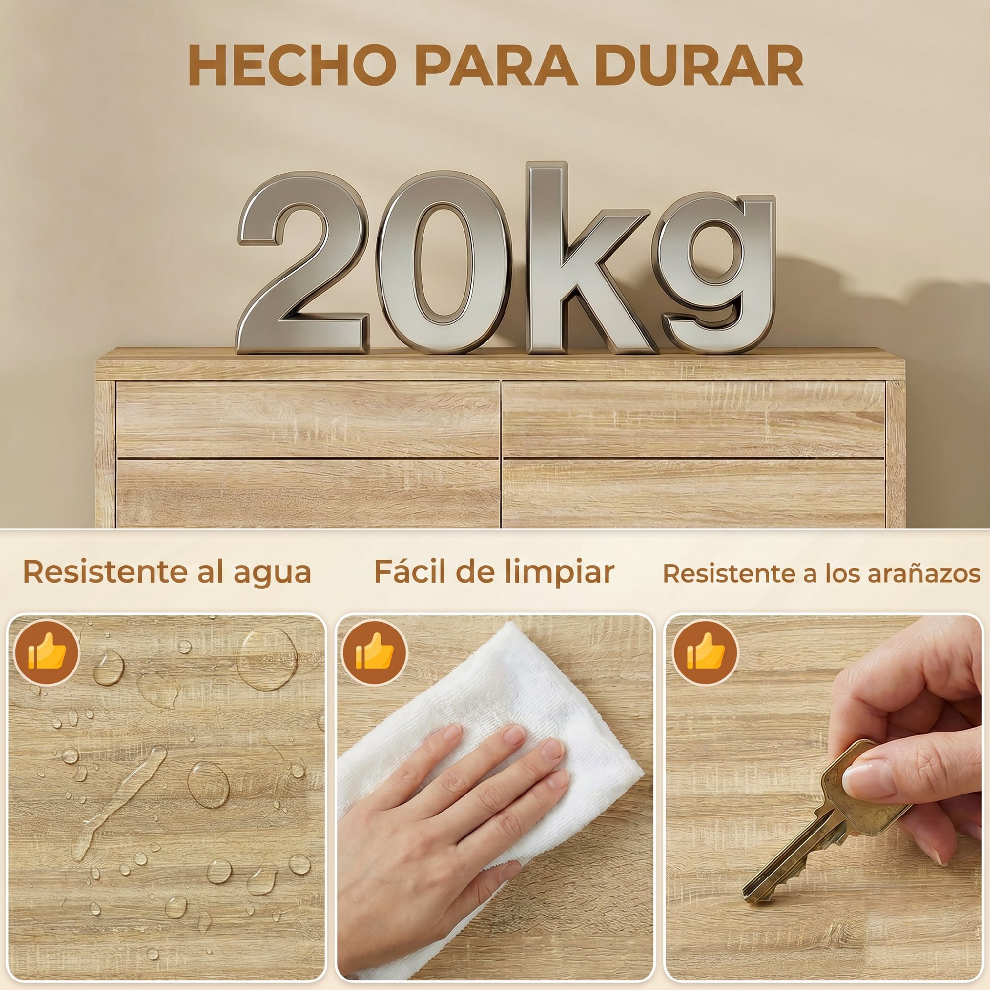 Mueble Bajo Lavabo, Mueble de Baño con Estante Ajustable, Puertas de Listones y Apertura por Presión, para Lavabo con Pedestal o Pared, 60x30x60 cm, Natural