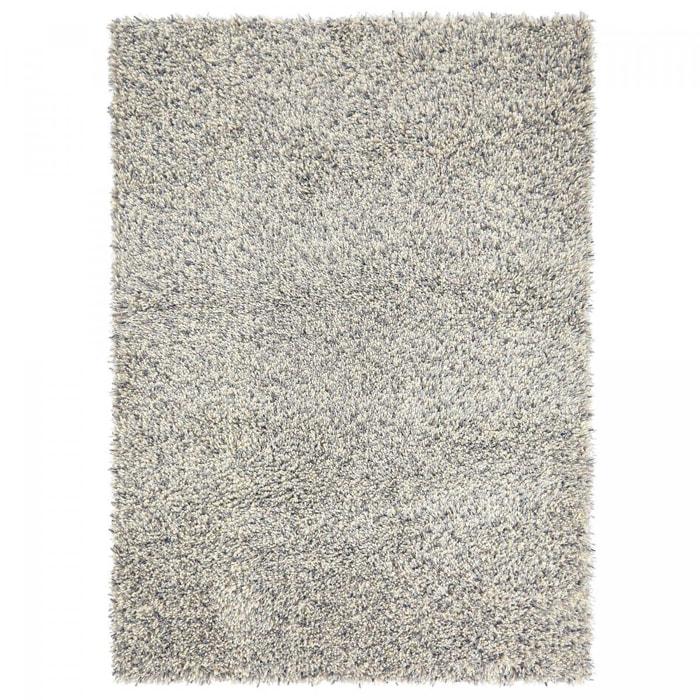 Tapis shaggy tufté en laine motif faux uni OLEL