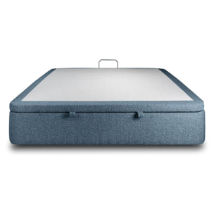 Sommier Coffre en tissu bouclette - Grand espace de rangement et ouverture facile - Montage rapide, adapté à tous les matelas - Hauteur Totale de 39cm - 2 places
