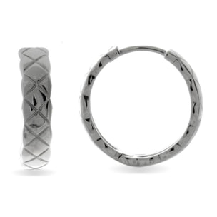 Pendientes Lux by Lux acabados en Rodio