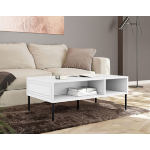 Lavaggi - table basse - 2 niches - 110 cm - Blanc