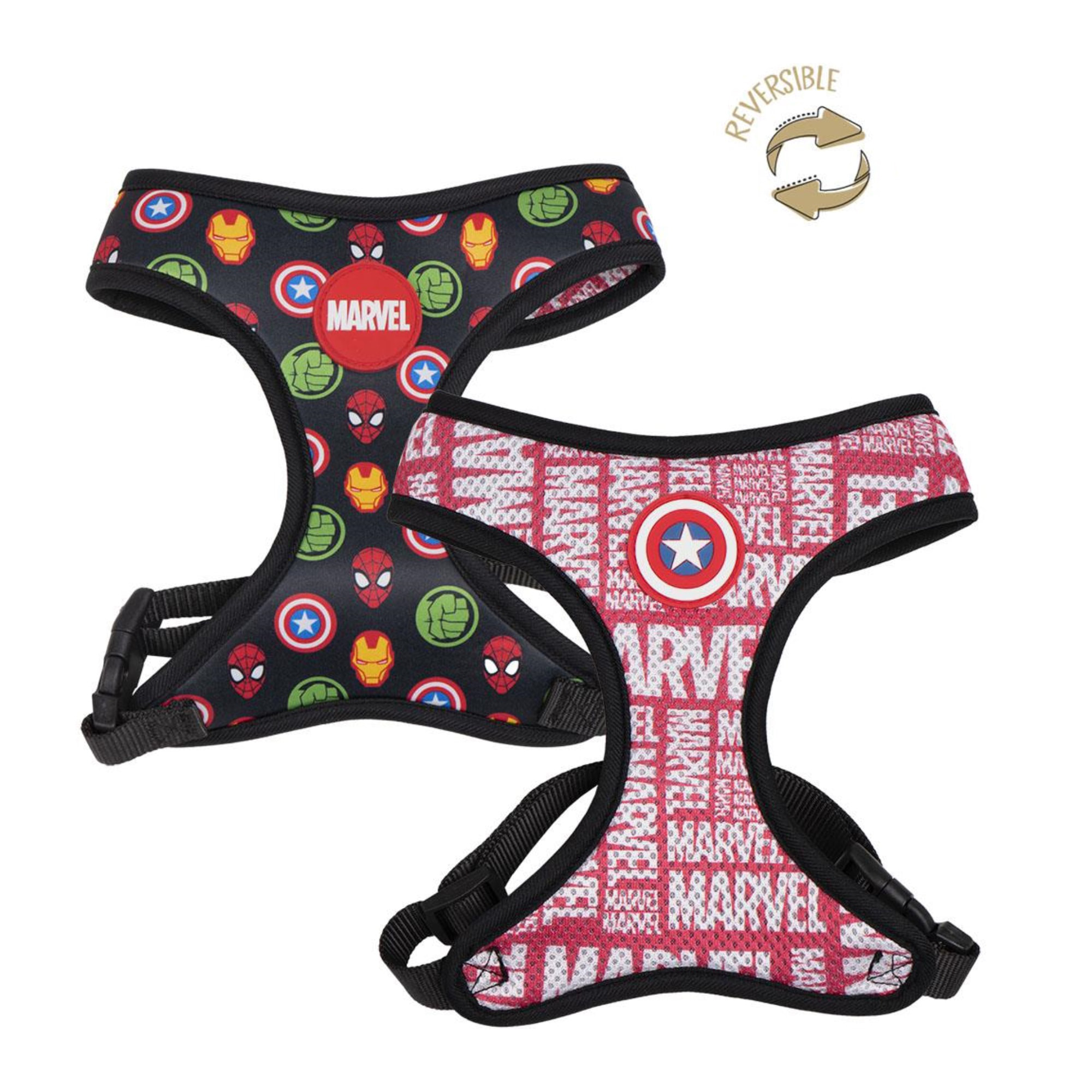 Arnés reversible para perros diseño marvel