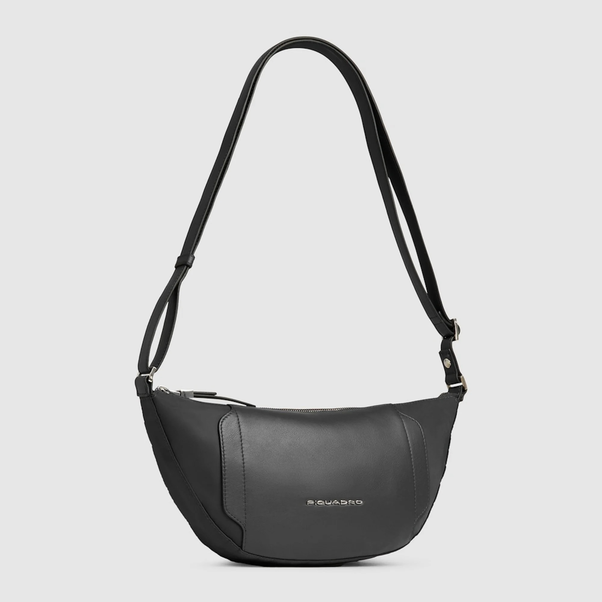 Piquadro Marsupio in tessuto riciclato e pelle, schermato con protezione RFID