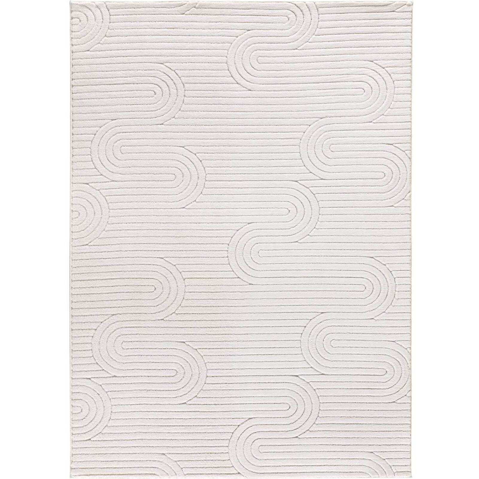 Alfombra lavable con relieve en color blanco Estilo, varias medidas disponibles