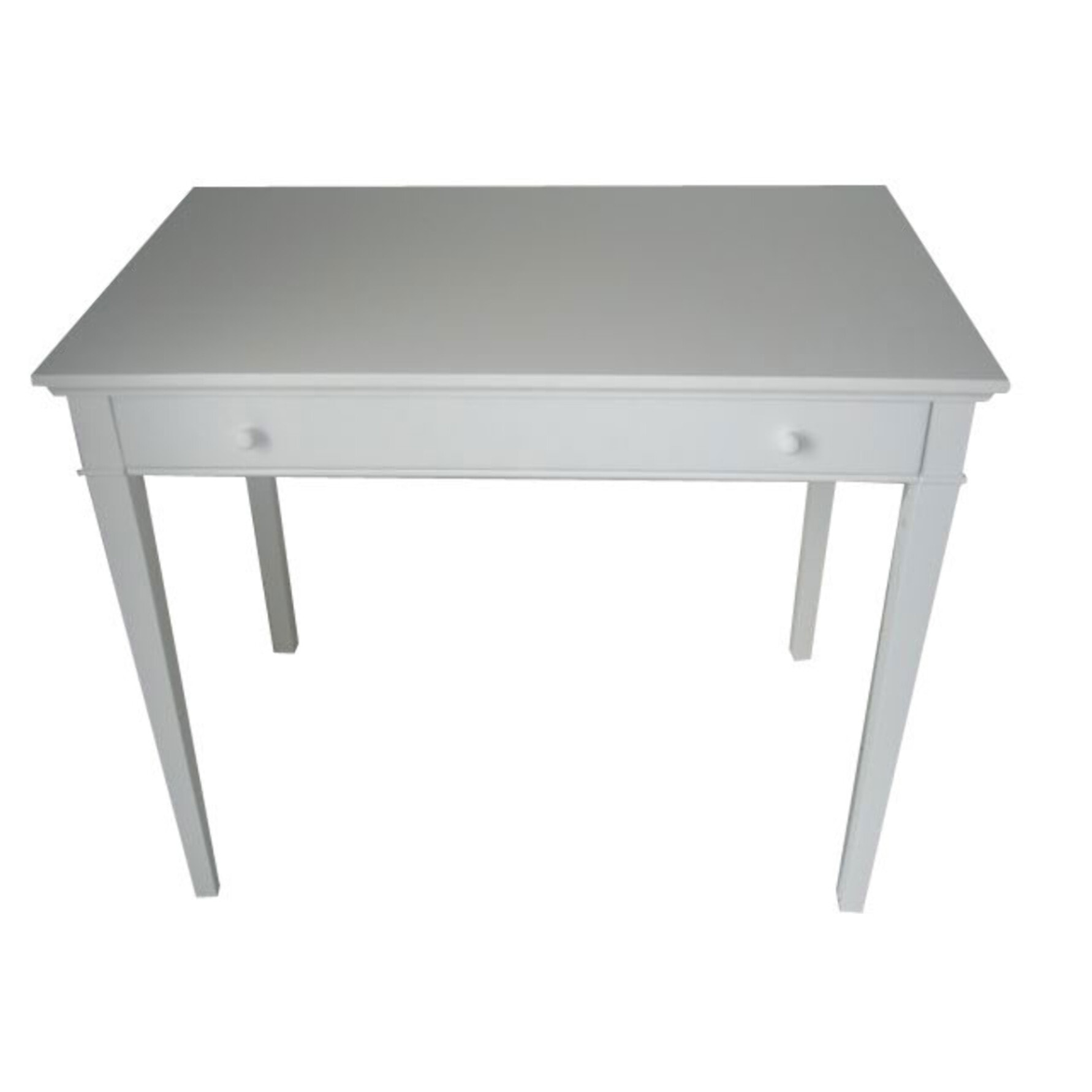Console - Table guéridon - Coloris Blanc - 1 tiroir
