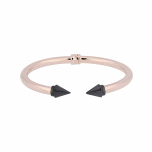 Bracciale Rigido Freccia Nera in Ceramica Placcato Oro Rosa 18kt