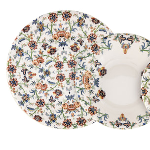 Servizio piatti Cannes da 18 pezzi in ceramica sottosmalto