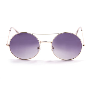 Gafas de sol LENOIR CERCLE - Dorado brillante / Gris degradados