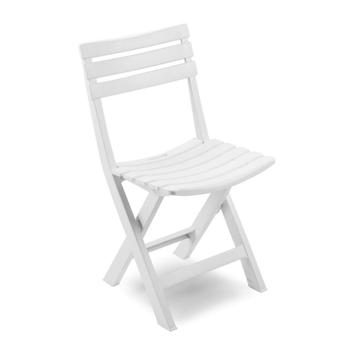 Sedia da esterno pieghevole, Made in Italy, 44 x 41 x 78 cm, color Bianco