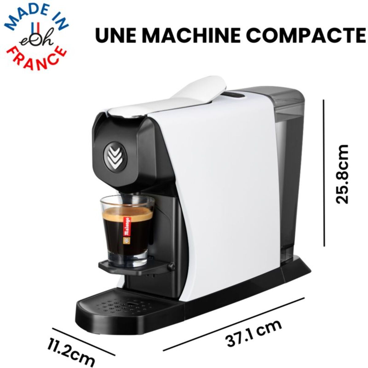 Cafetière à dosette MALONGO EOH BLANC MAT