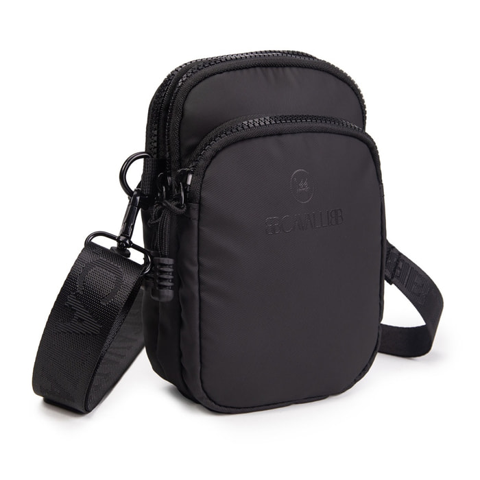 Borsa a tracolla unisex - Modello False - 100% pelle vegana - 14.0 x 19.0 x 5.0 cm