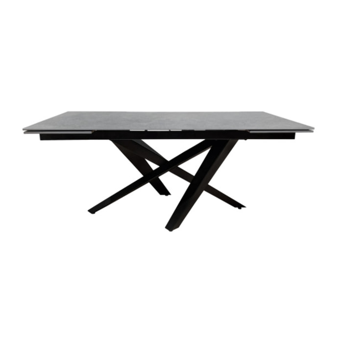 Table de repas extensible en céramique & métal 180/260 cm - DRIO
