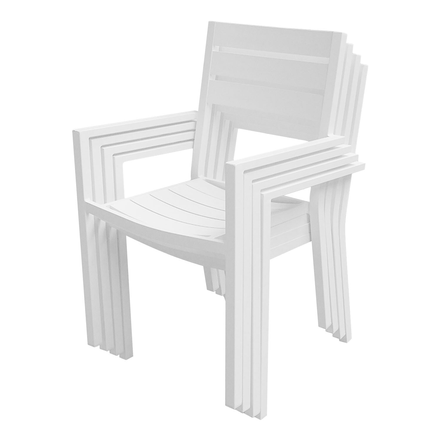 Salon de jardin VENEZIA extensible 180/300 en aluminium 10 places - blanc