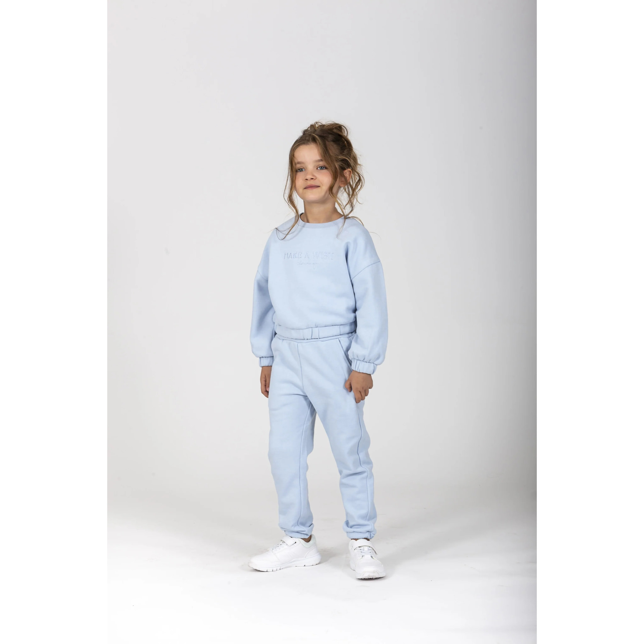 Pantaloni Da Jogging Blu Chiaro Da Bambina