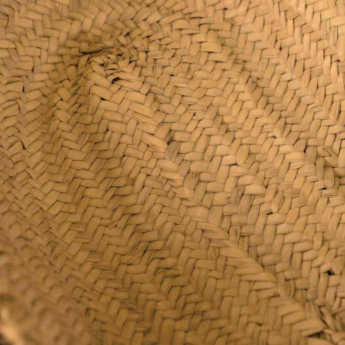 Panier long avec anses - Naturel