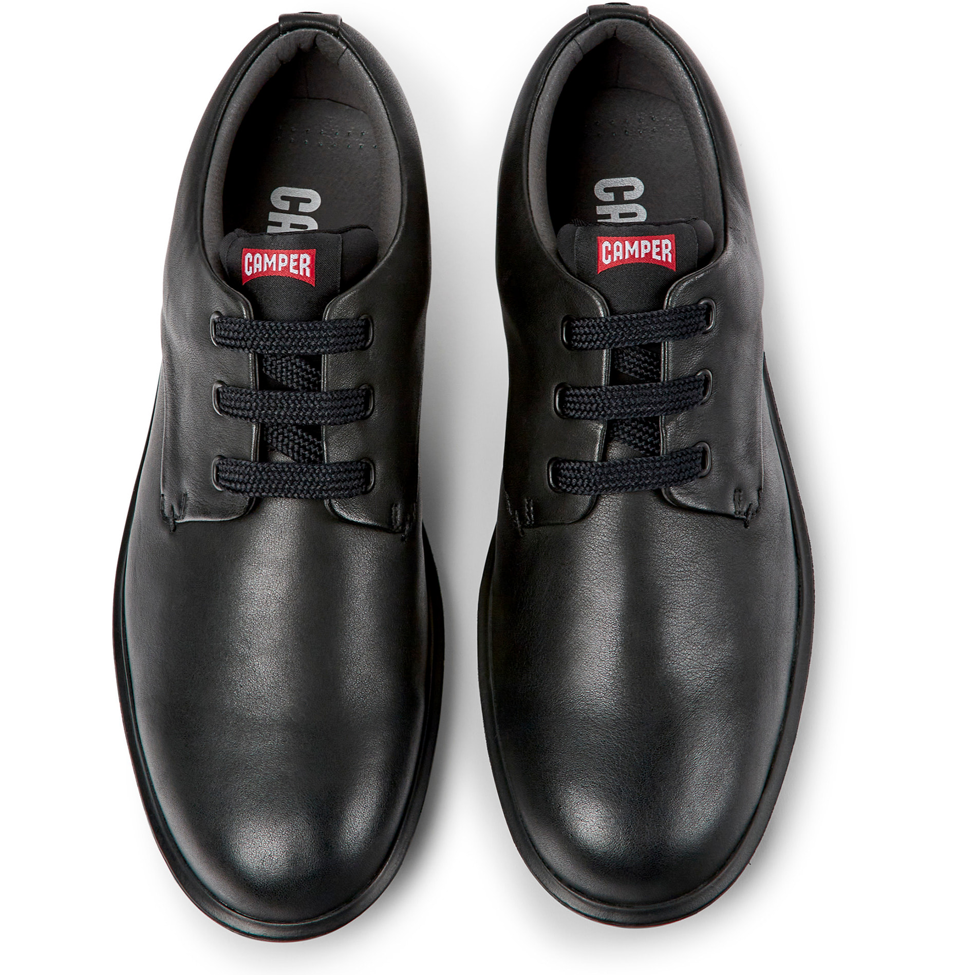 Zapatos de cordones - CAMPER Atom Work - Negro - Cuero liso