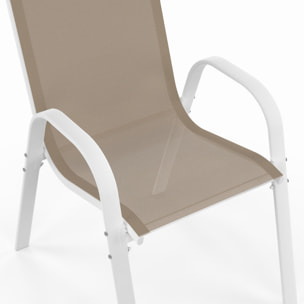 Ensemble repas Formentera 10 places beige