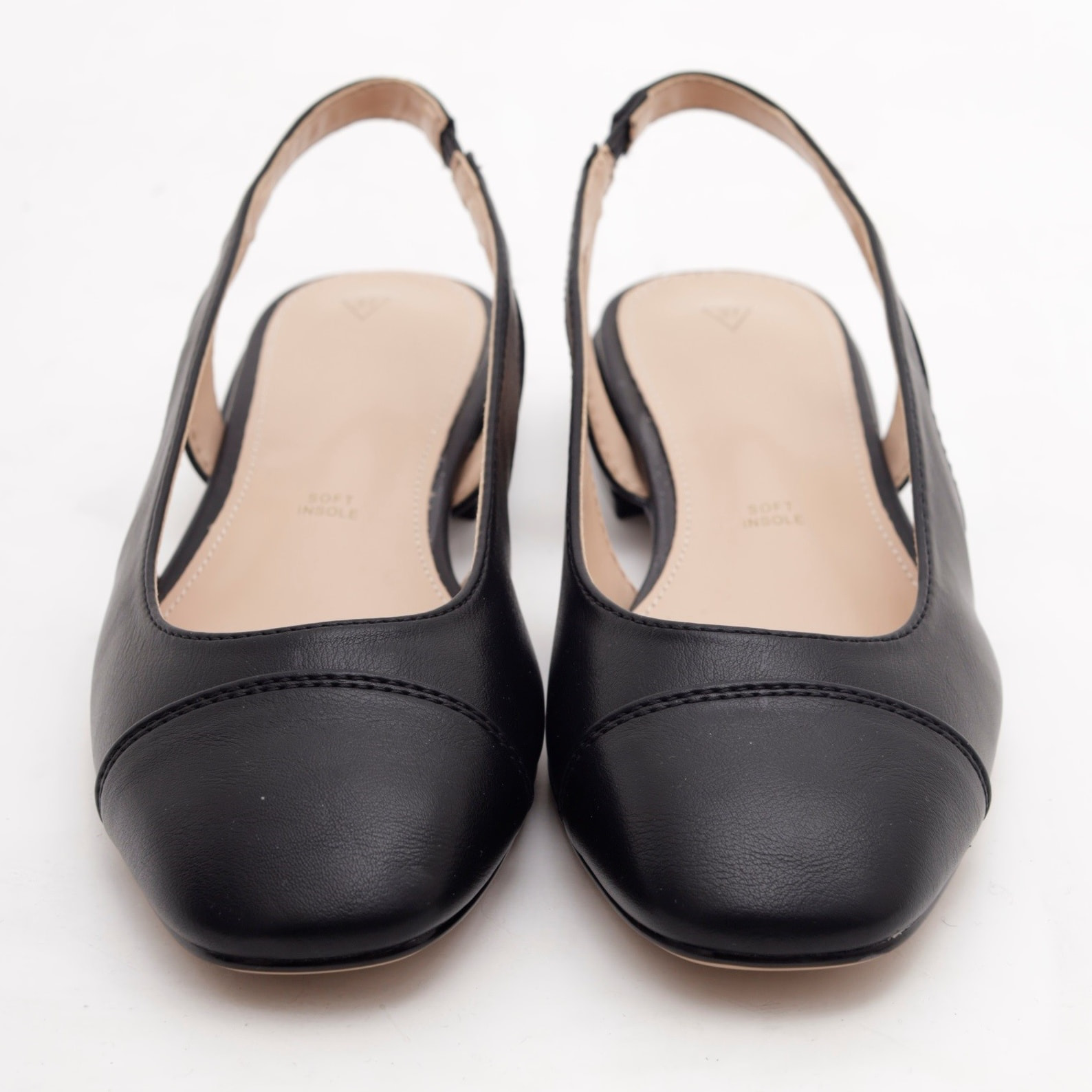 SLINGBACK FLAT PUNTALE NERO