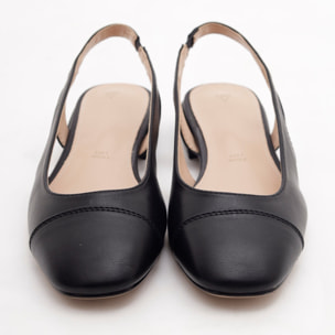 SLINGBACK FLAT PUNTALE NERO