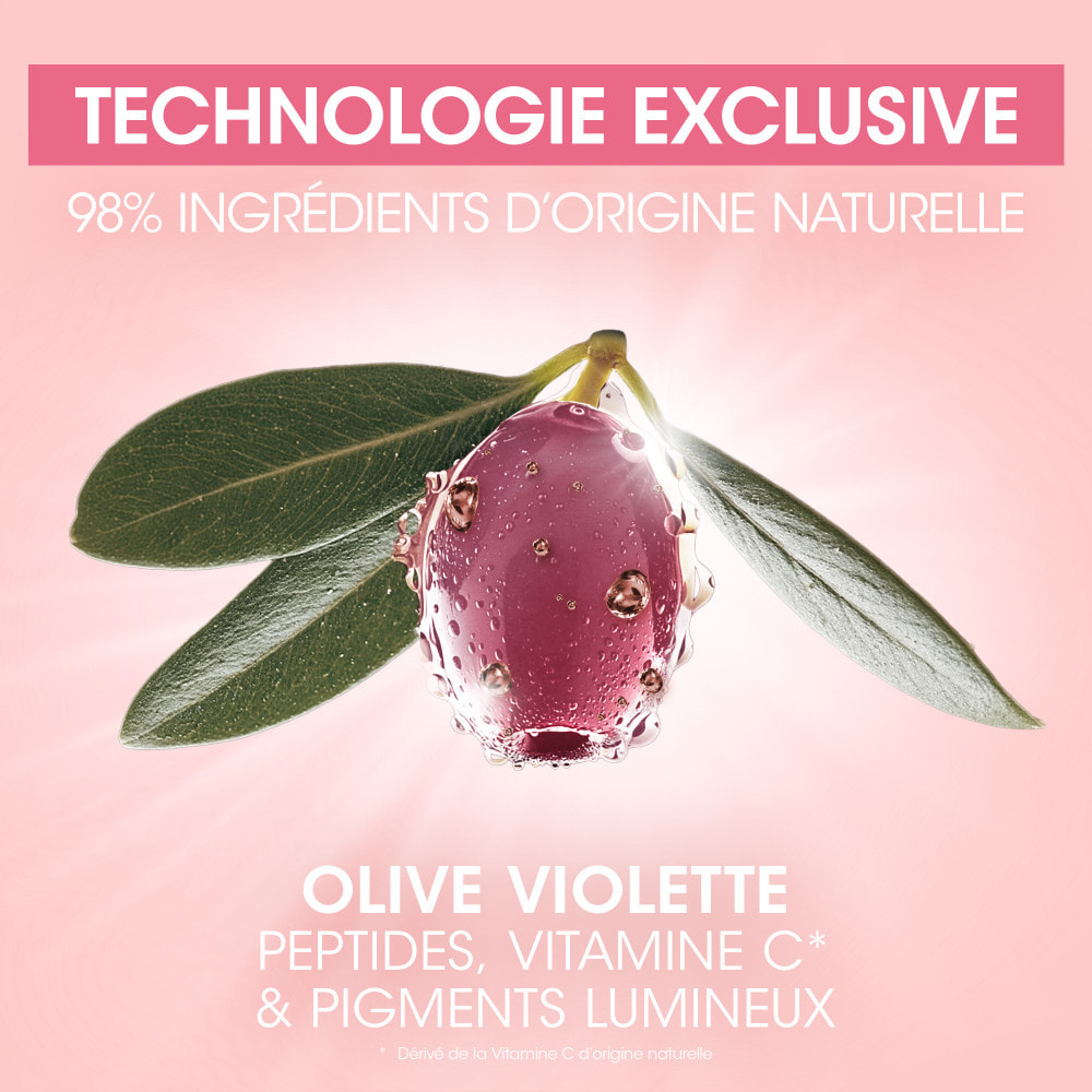 La Provençale Peptide-Eclat - Sérum Rose Booster d'Eclat Anti-fatigue - Olive violette - Peptides, Vitamine C* & Pigments lumine