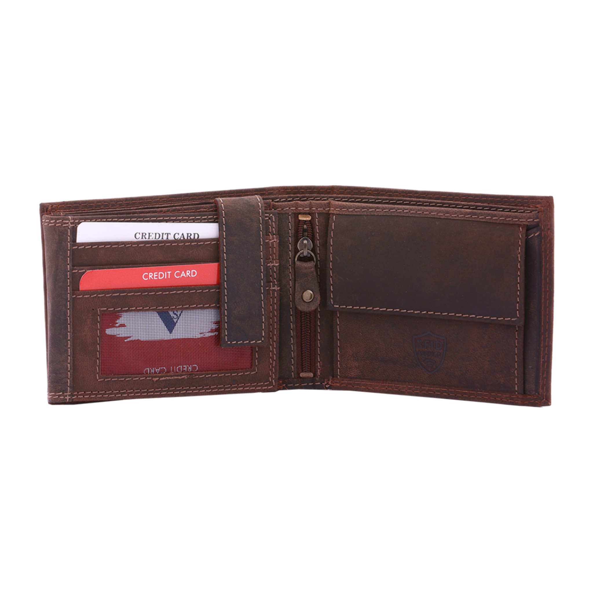 Portafoglio  da uomo In Vera pelle Made in Italy 9,5x12x2,5 cm