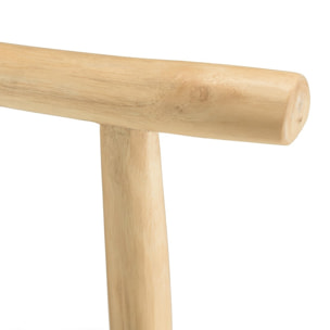 WILL - Porte-serviettes double portant en bois de teck naturel