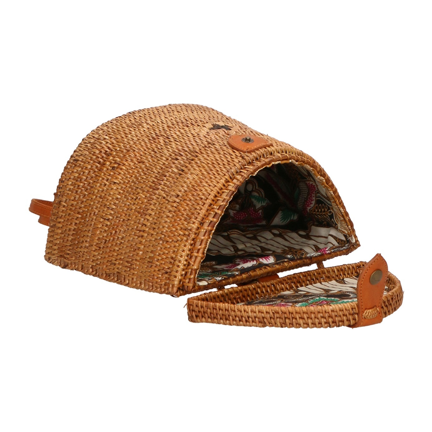 Zaino da donna in Rattan - Modello Leandra - Artigianale - 24.0 x 11.0 x 7.0 cm