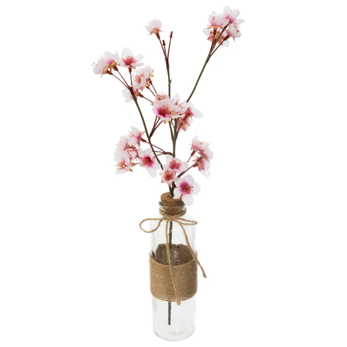 Cerisier artificiel "Dream" pot verre H46cm