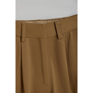 Pantaloncini Menfis in twill color cammello con dettagli Polo Club