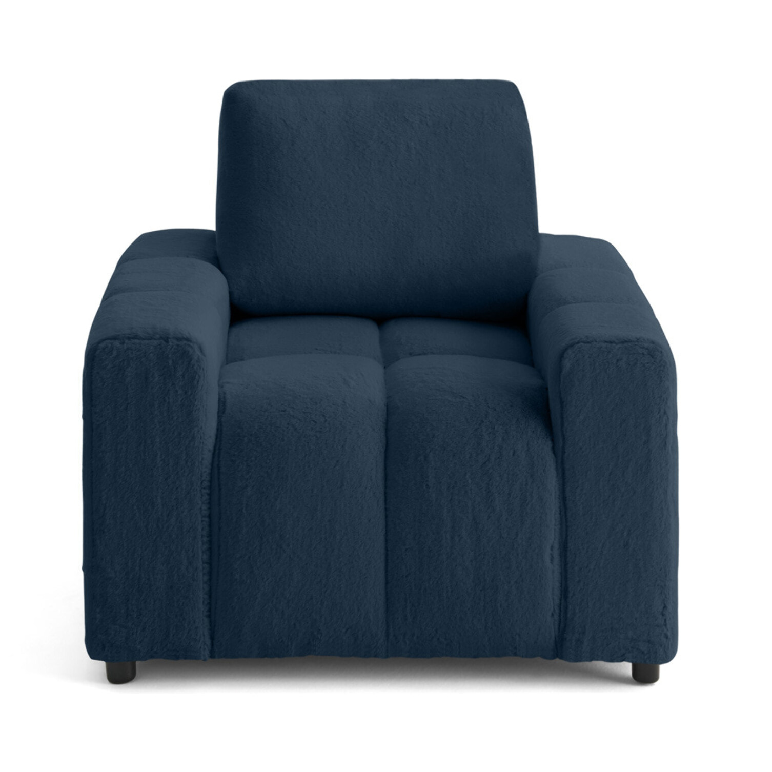 Crocus - fauteuil en fausse fourrure - Bleu