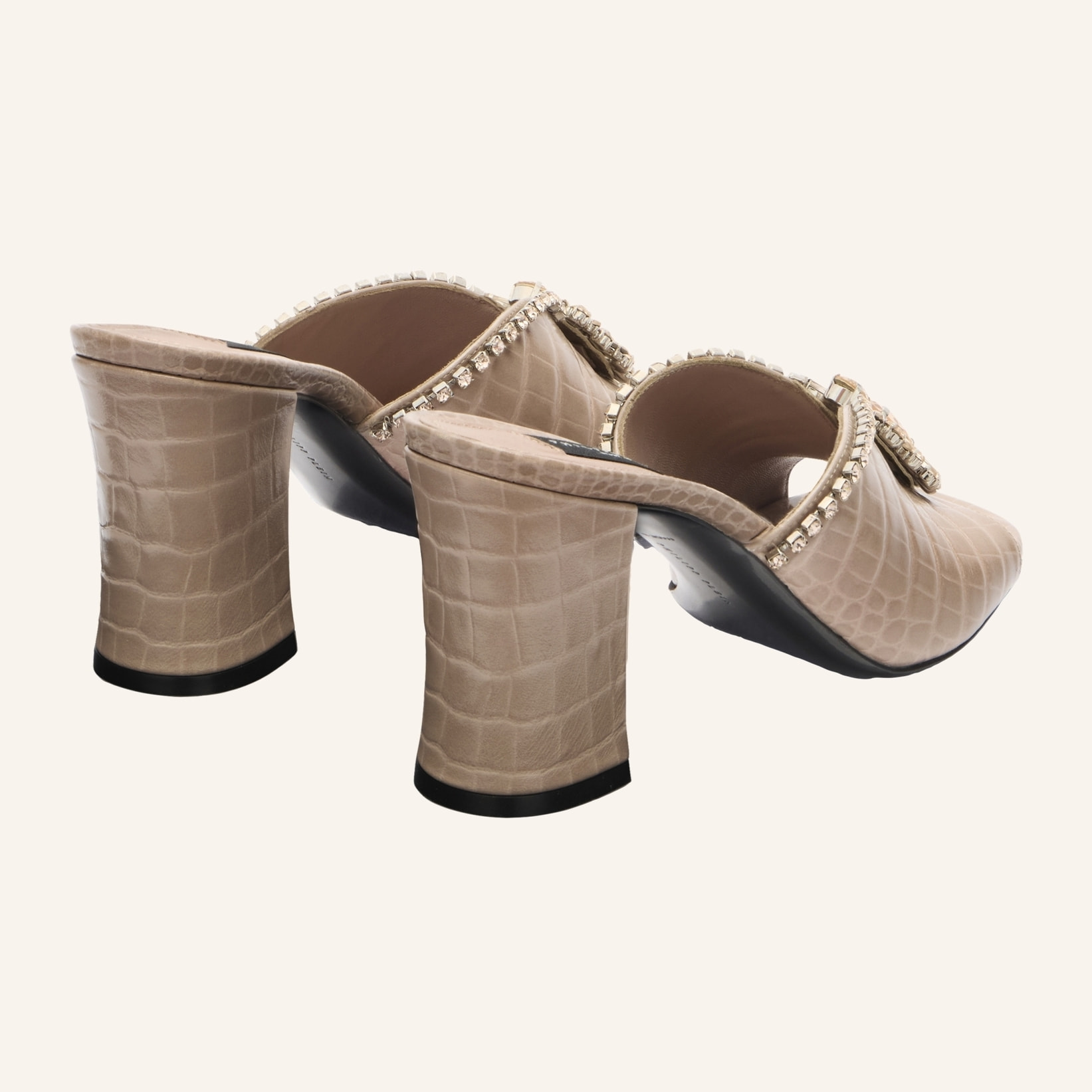 PHILIPP PLEIN Mid-Heel Platform Sandals Broche Cocco