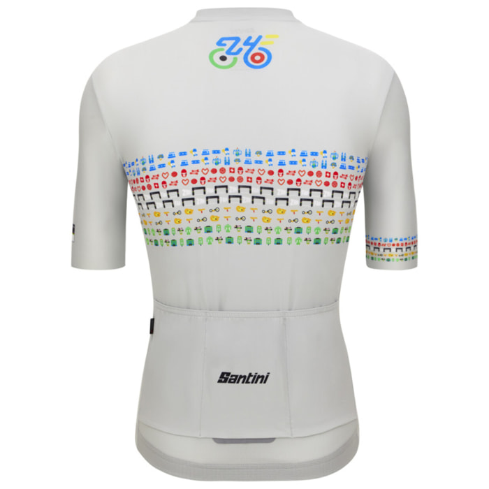 2024 Uci Road And Para-Cycling Road World Championships - Maillot Unisex Zurich - Gris Frío - Unisex