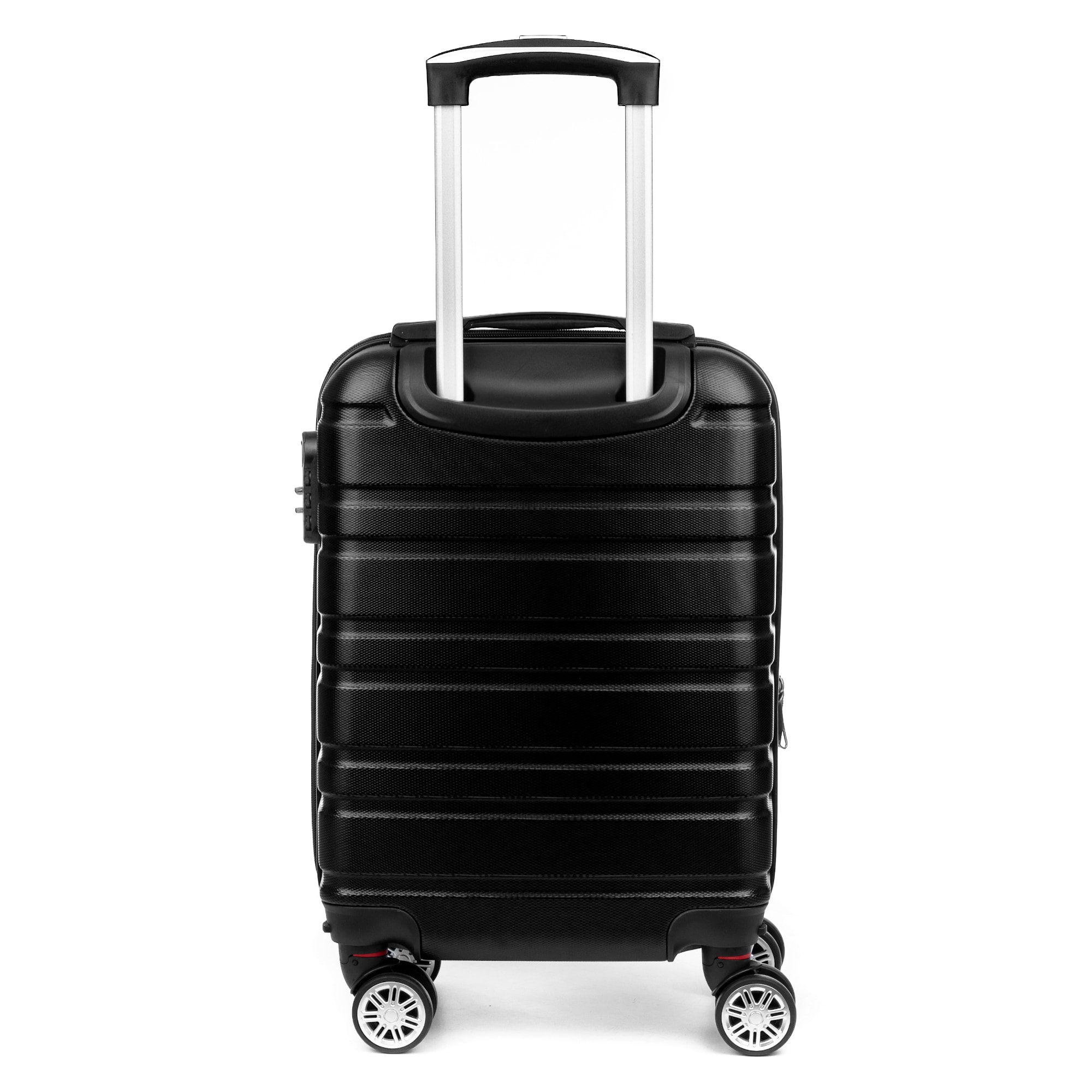 Juego de 2 maletas Trolley extensibles, en material ligero ABS de alta resistencia con esquinas reforzadas. Cerradura numérica, 4 ruedas dobles giratorias 360° y extraíbles.