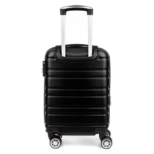 Juego de 2 maletas Trolley extensibles, en material ligero ABS de alta resistencia con esquinas reforzadas. Cerradura numérica, 4 ruedas dobles giratorias 360° y extraíbles.
