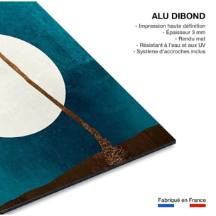 Tableau cocotier sur fond bleu Tableau alu Dibond