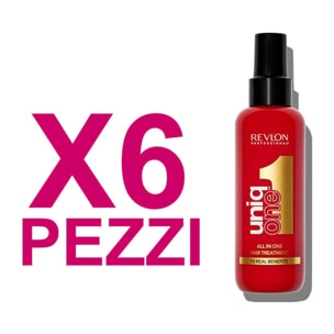 UNIQ ONE Kit Tratamiento Capilar Todo en Uno Fragancia Clásica 10 en 1 6 Piezas x 150ml