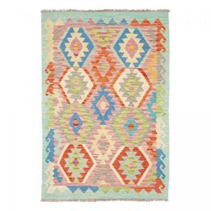 Tapis kilim au motif ethnique, tissé plat authentique, VAZORAR
