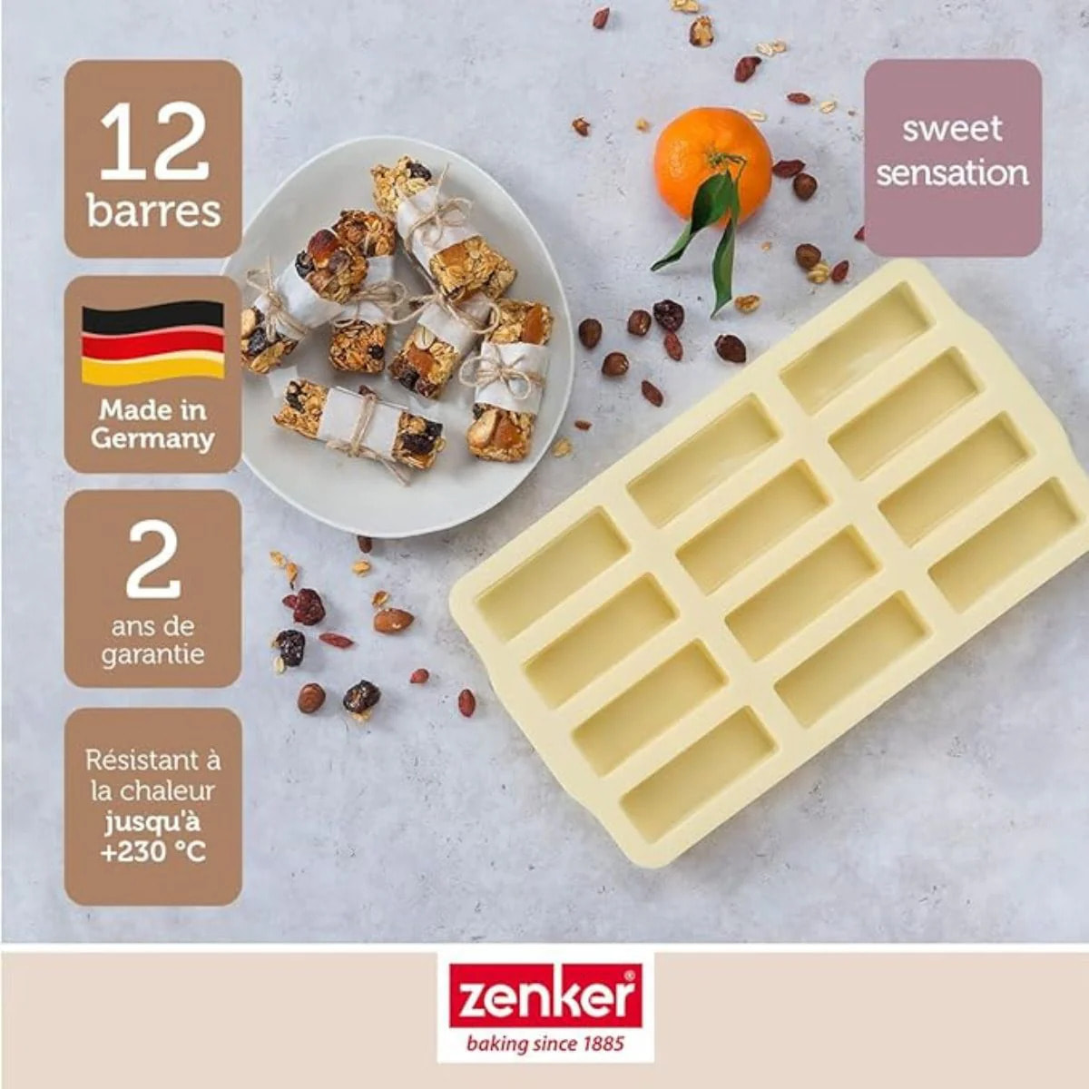 Set de 4 ustensiles de pâtisserie moule à gâteaux bol et spatule Zenker Sweet Sensation