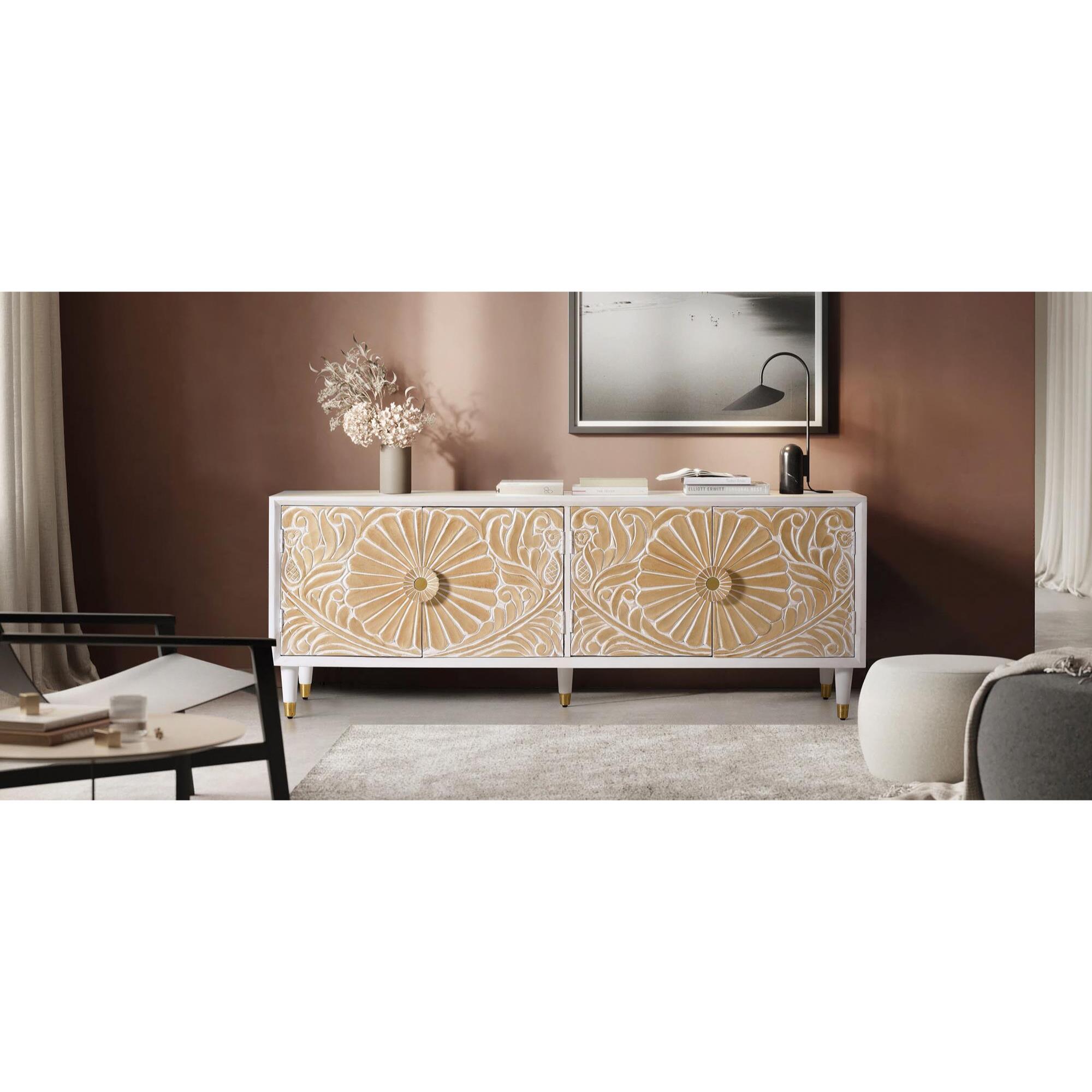 Mueble tv - madera de mango - 65x170x40cm