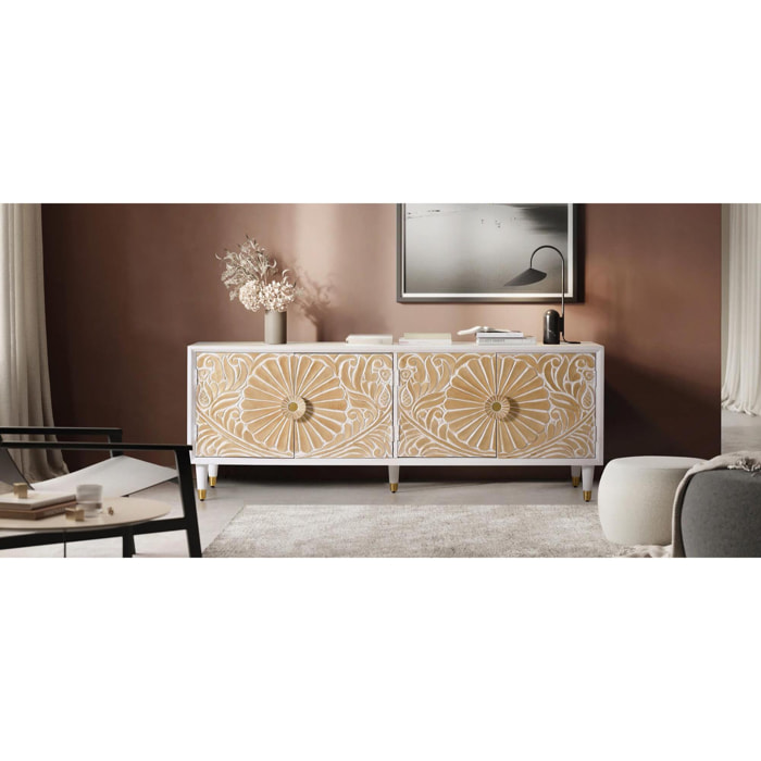 Mueble tv - madera de mango - 65x170x40cm