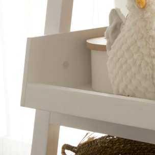 Étagère Bassay -bois massif et panneau de mdf-couleur laqué blanc mat 53 x 185 x 43 cm