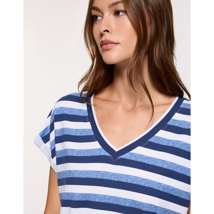 Camiseta Manga Corta Azul - Mavix