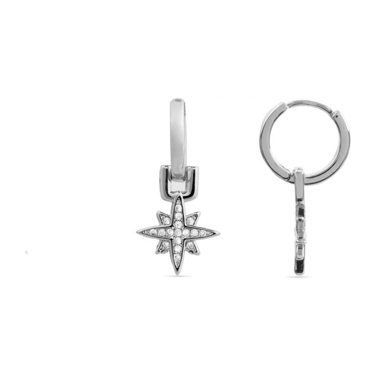 Pendientes Lux by Lux acabadoss en rodio